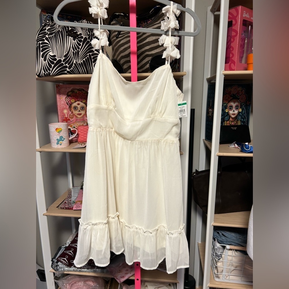 Lush Elegant Cream Dress nwt size large